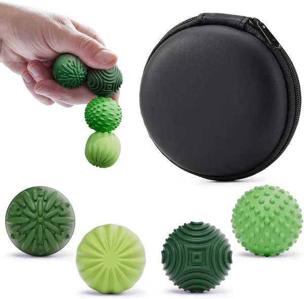 Silicone Magnetic Fidget Balls (4-pack)