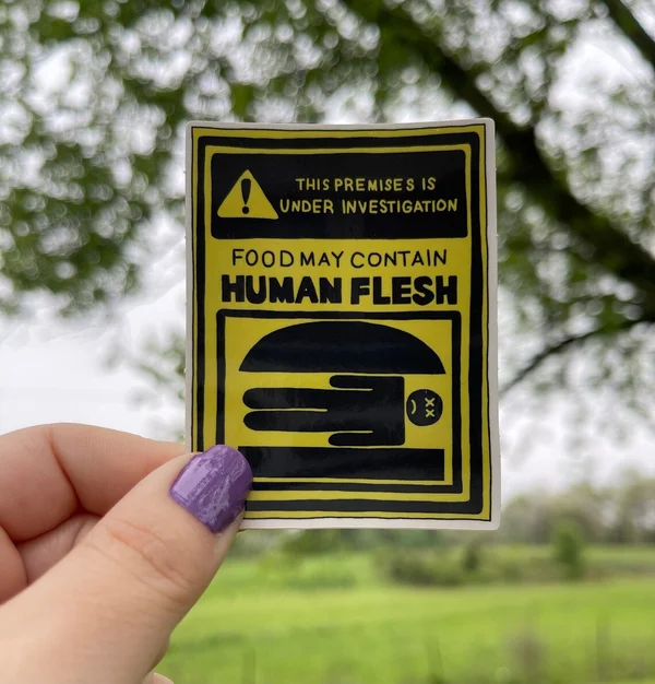 Human Flesh sticker by Lucid Tragedy Designs